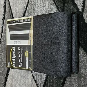 ECLIPSE BLACK-OUT ONE ROD POCKET PANEL 84IN. LENGTH BLACK PRICE FIRM
